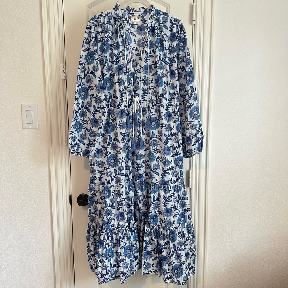Mille Astrid Dress Blue Floral L